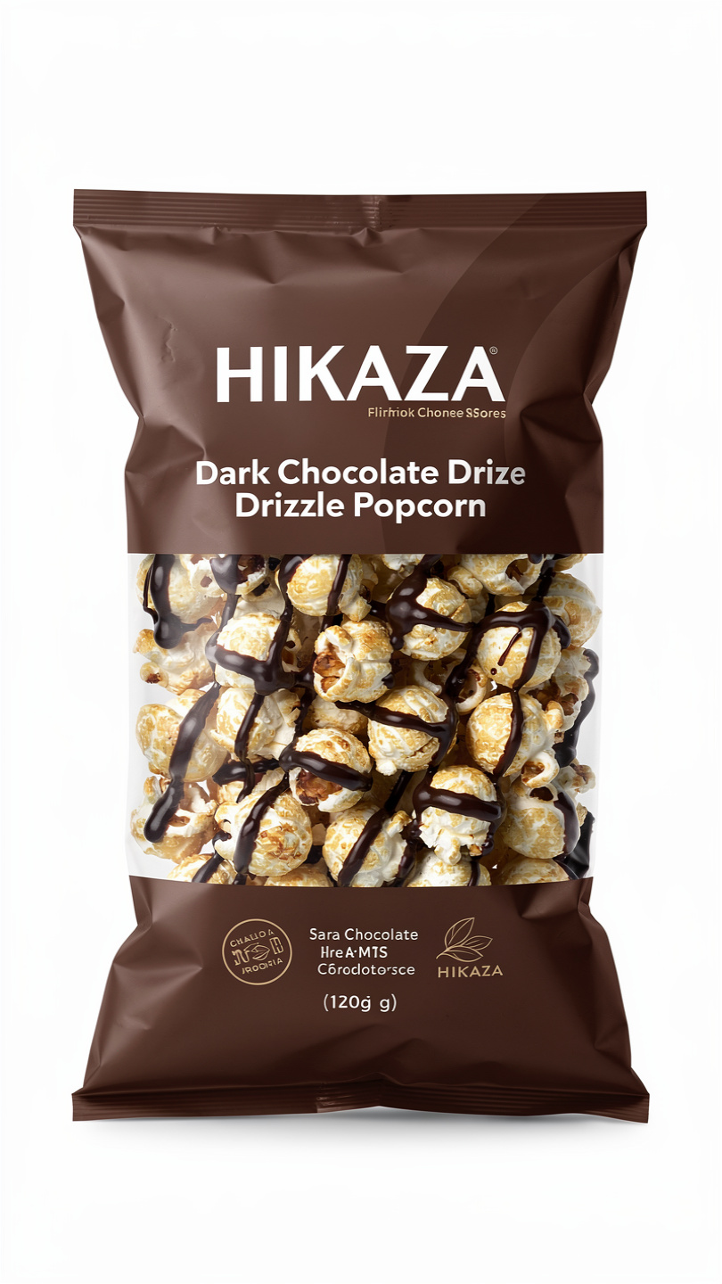 Dark Chocolate Drizzle Popcorn